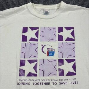 Delta Pro Weight T-Shirt Men XL White '06 American Cancer Society Relay For Life